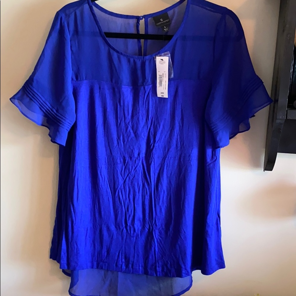 NWT Worthington lightweight cobalt blue top